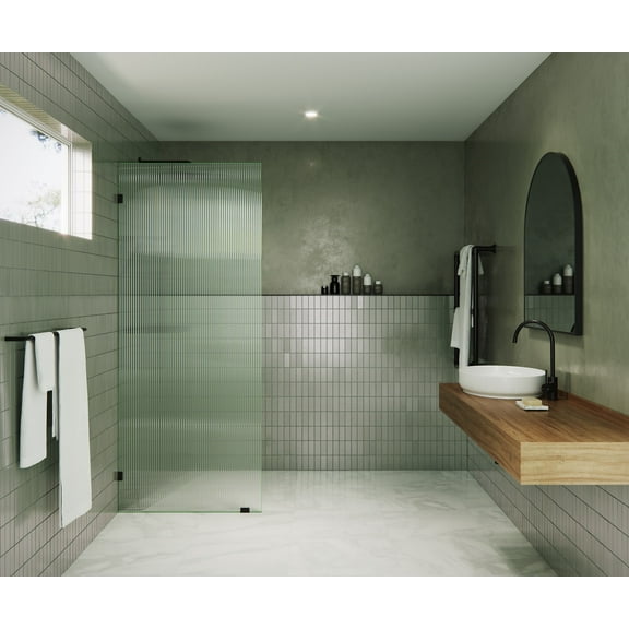 Gaia 30 in. x 78 in. Glass Shower Panel - Single Fixed Panel
