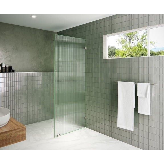 Gaia 32 in. x 78 in. Glass Shower Panel - Single Fixed Panel
