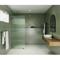 Gaia 32 in. x 78 in. Glass Shower Panel Single Fluted Frosted