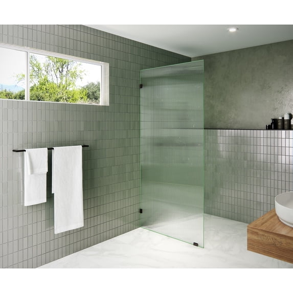 Gaia 34 in. x 78 in. Glass Shower Panel - Single Fixed Panel