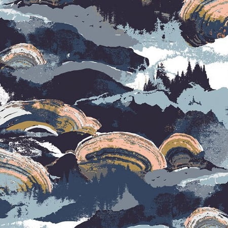 Gaia Eventide, earth tone cotton fabric Earthen Art Gallery Fabrics, Sold by the Quarter Yard Yd