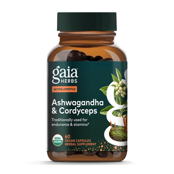 Gaia Herbs Adaptogen Performance - Energy Support Supplement with Ingredients Traditionally Used to Help Sustain Endurance & Stamina* - With Cordyceps & Ashwagandha - 60 Vegan Capsules (60 Servings)