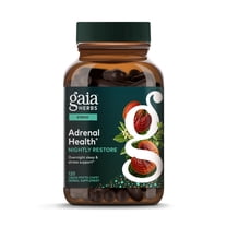 Gaia Herbs Adrenal Health Nightly Restore - Herbal Supplement with Ashwagandha, Magnolia Bark, Cordyceps, Lemon Balm & More* - 120 Vegan Liquid Phyto-Caps (60 Servings)