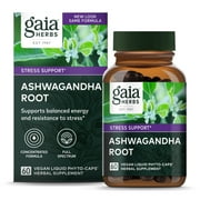 Gaia Herbs Ashwagandha Root - 60 Vegan Liquid Phyto-Caps (30-Day Supply)