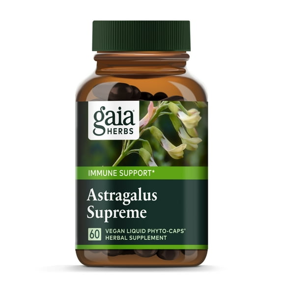 Gaia Herbs Astragalus Supreme, Vegan Liquid Capsules, 60 Count - Deep Immune Support and Stress Resistance, with Antioxidants