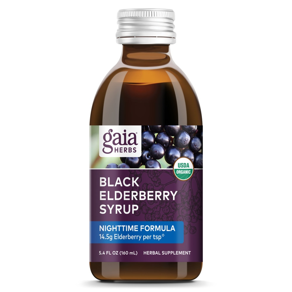 Gaia Herbs Black Elderberry Syrup Adult Daily 5.4 fl oz