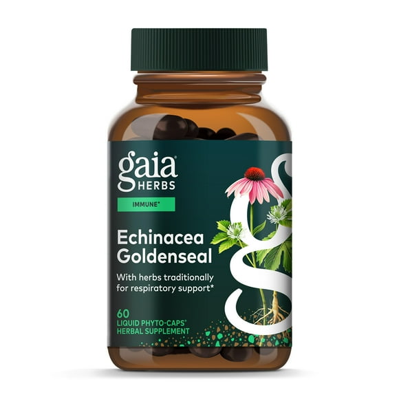 Gaia Herbs Echinacea Goldenseal Liquid Phyto-Capsules, 60 Count