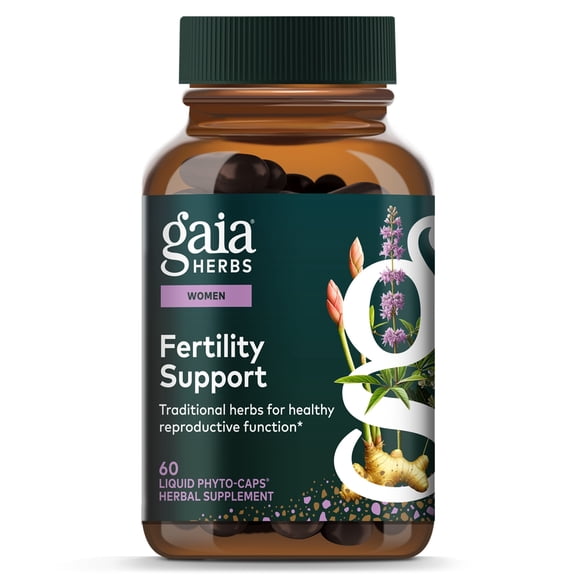 Gaia Herbs Fertility Support - Supplement with Hormone Balance Support for Women with Chaste Tree* - 60 Vegan Liquid Phyto-Caps (30 Servings)