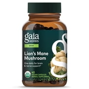 Gaia Herbs Lion's Mane Mushroom - Brain Health Support* - 40 Vegan Capsules (40 Servings)