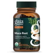 Gaia Herbs Maca Root - Caffeine-Free Energy Supplement - Traditionally Used to Support Healthy Energy & Stamina* - Made with Organic Maca Root (Lepidium meyenii) - 60 Vegan Capsules (60 Servings)