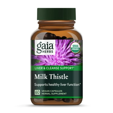 Gaia Herbs Milk Thistle Seed Liquid Phyto-Capsules, 60 Count