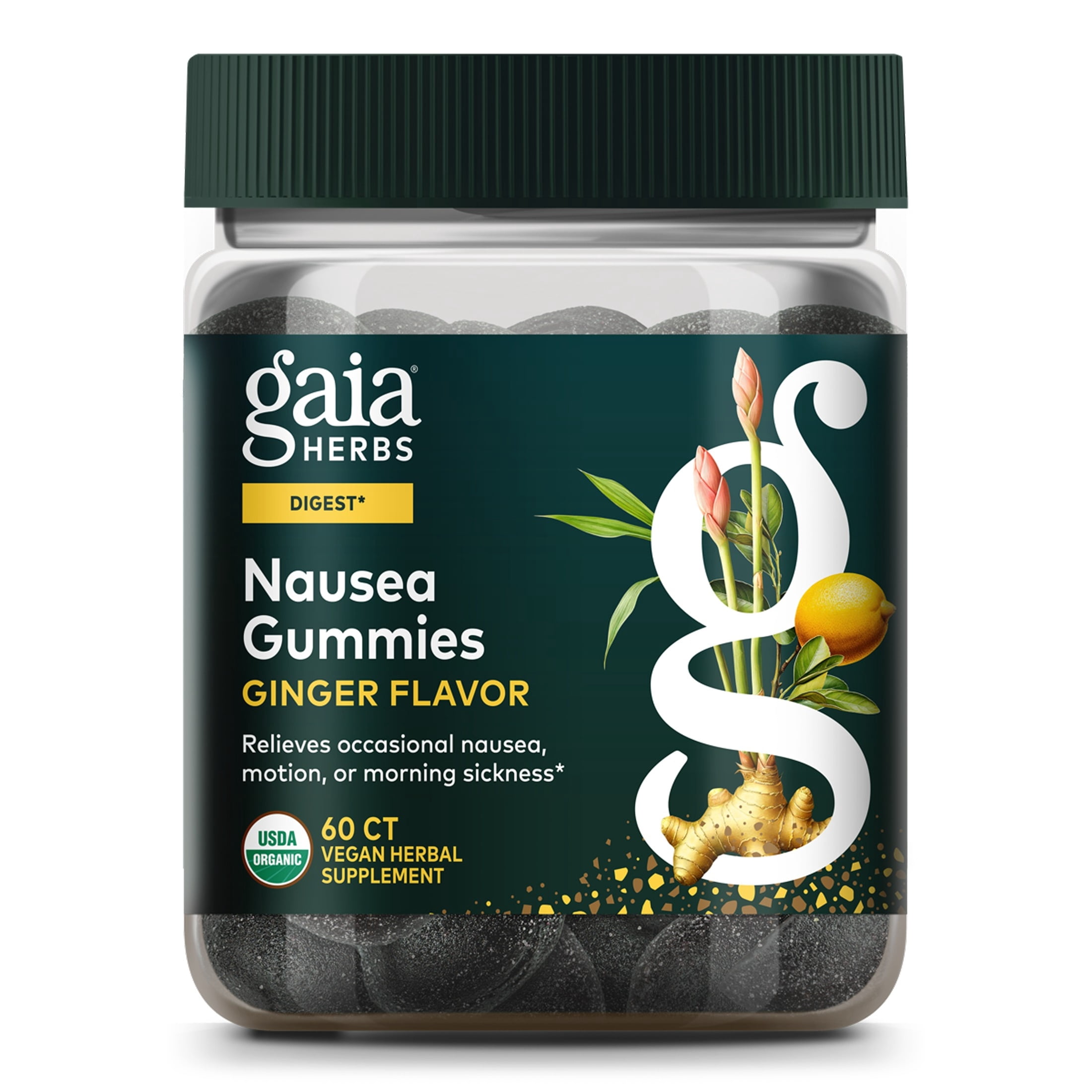 新品 GAIAes ガイアス ボディークリーム 50g 54個セット Gaia Herbs Nausea Gummies, 60 Vegan Gummies with Ginger & Lemon