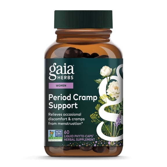 Gaia Herbs Period Cramp Support, 60 Liquid Phyto-Caps