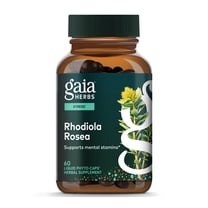Gaia Herbs Rhodiola Rosea - Stress Support Supplement Traditionally for Supporting Healthy Stamina & Endurance - With Siberian Rhodiola Root Extract* - 60 Vegan Liquid Phyto-Caps (60 Servings)