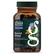 Gaia Herbs Sound Sleep - Sleep Support Supplement - Herbal, Plant-Powered Support for Calm & Relaxation* - Valerian Root, Passionflower & More - 120 Vegan Liquid Phyto-Capsules (40 Servings)