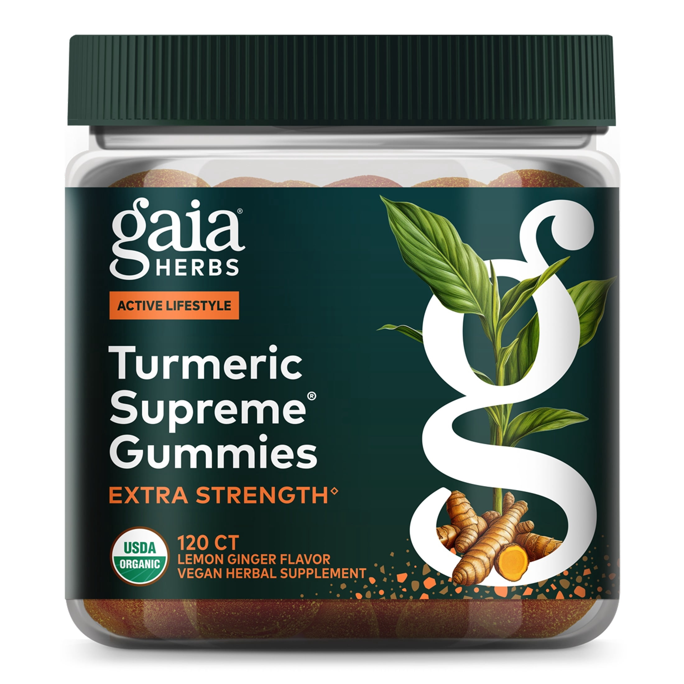 Gaia Herbs, Turmeric Supplement, 120 Vegan Gummies, Extra Strength