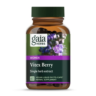 Gaia Herbs Vitex Berry, Chasteberry, Hormone Balance for Women, Vegan Liquid Capsules, 60 Count