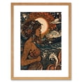 thumbnail image 1 of Gaia Mother Nature Modern Art Nouveau Folk Art Artwork Framed Wall Art Print 9X7 Inch, 1 of 5