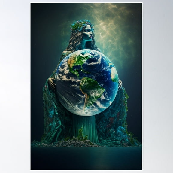 Gaia Mother Of Earth Poster Wall Art, Modern Wall Decor For Living Room Bedroom, 12x18 UNFRAMED