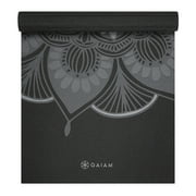 Gaiam 4mm Yoga Mat, Non Slip Fitness Mat for All Types of Yoga, Pilates & Floor Workouts