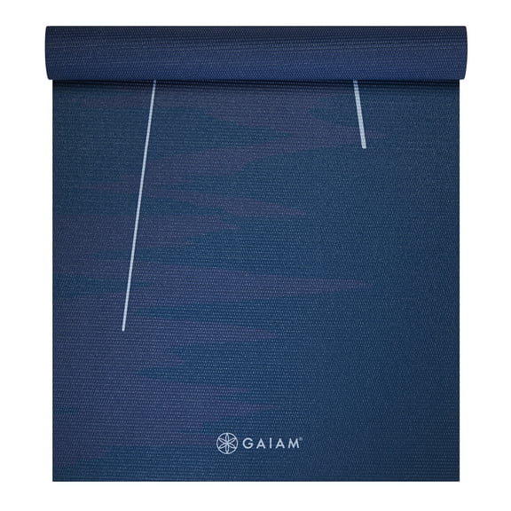 Gaiam 4mm Yoga Mat, Non Slip Fitness Mat for All Types of Yoga, Pilates & Floor Workouts