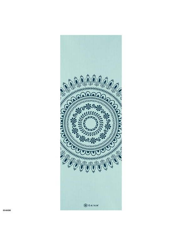 GAIAM EVOLVE 5MM PRINTED YOGA MAT MINT MARRAKESH