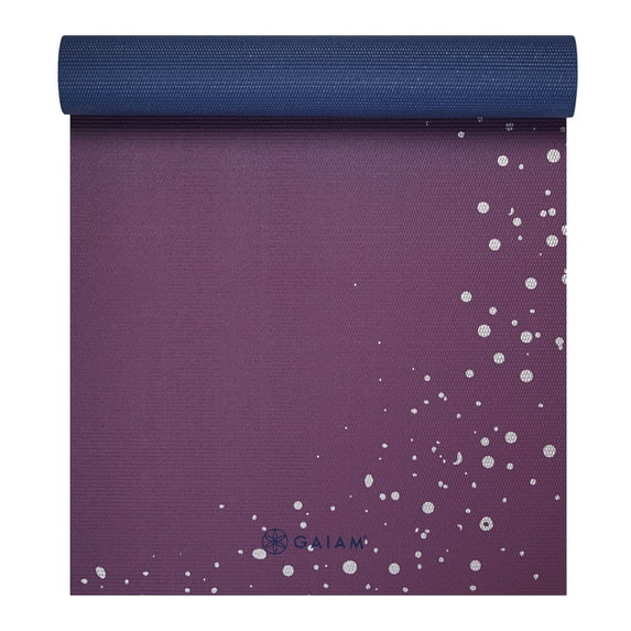 Gaiam 6mm Printed Yoga Mat, Non Slip Fitness Mat for All Types of Yoga, Pilates & Floor Workouts