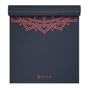 Gaiam 6mm Printed Yoga Mat, Non Slip Fitness Mat for All Types of Yoga, Pilates & Floor Workouts