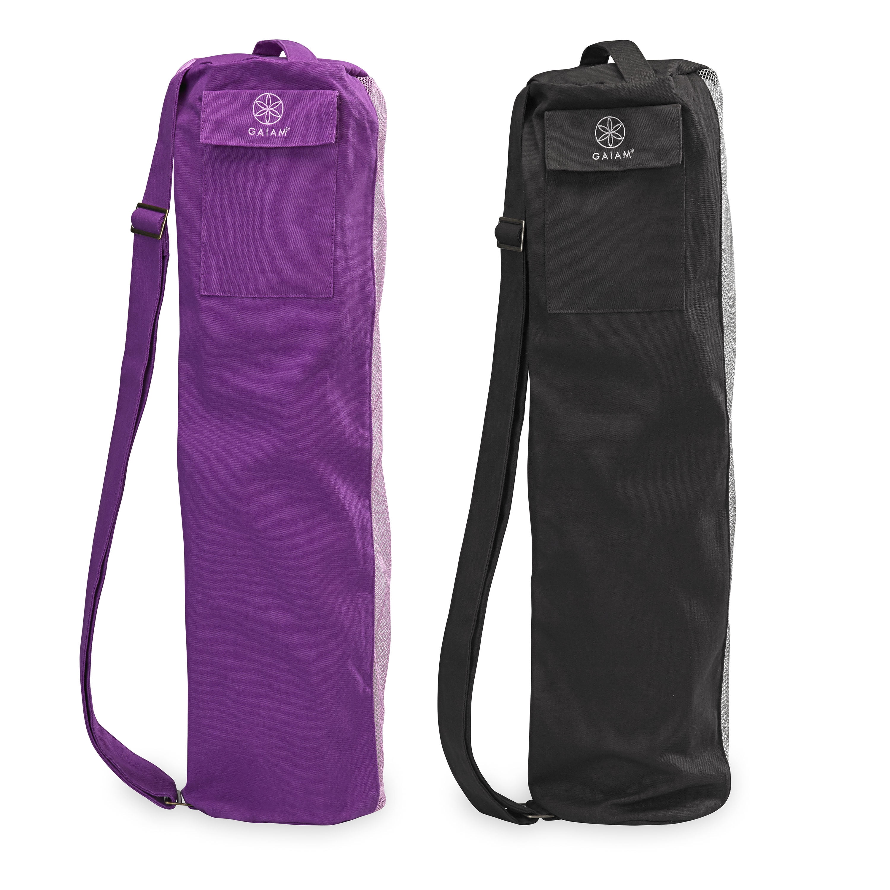 Gaiam Breathable Mat Bag Asst Black/Purple 