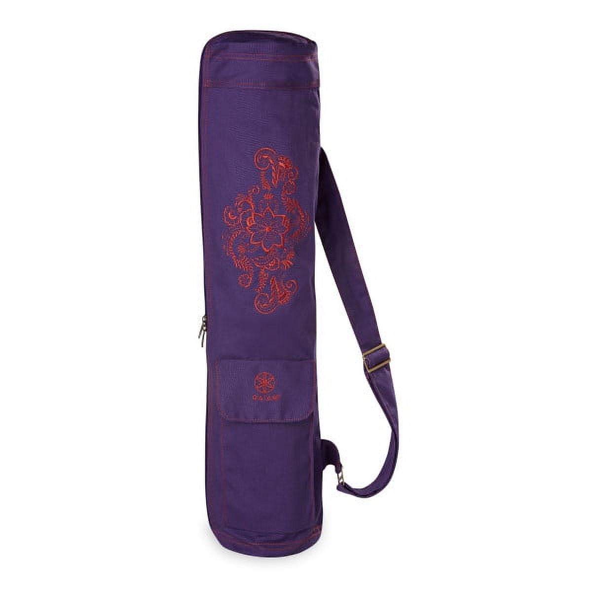 Gaiam Cargo Yoga Mat Bag, Aubergine Swirl
