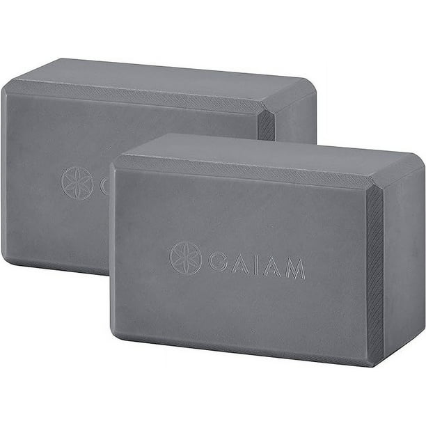 Gaiam Essentials Yoga Block, Set of 2 - Supportive Latex-Free Eva Foam Soft Non-Slip Surface for Yoga, Pilates, Meditation, Grey Gaiam Essentials Yoga Block, Set of 2 - Supportive Latex-Free Eva Foam Soft Non-Slip Surface for Yoga, Pilates, Meditation, Grey