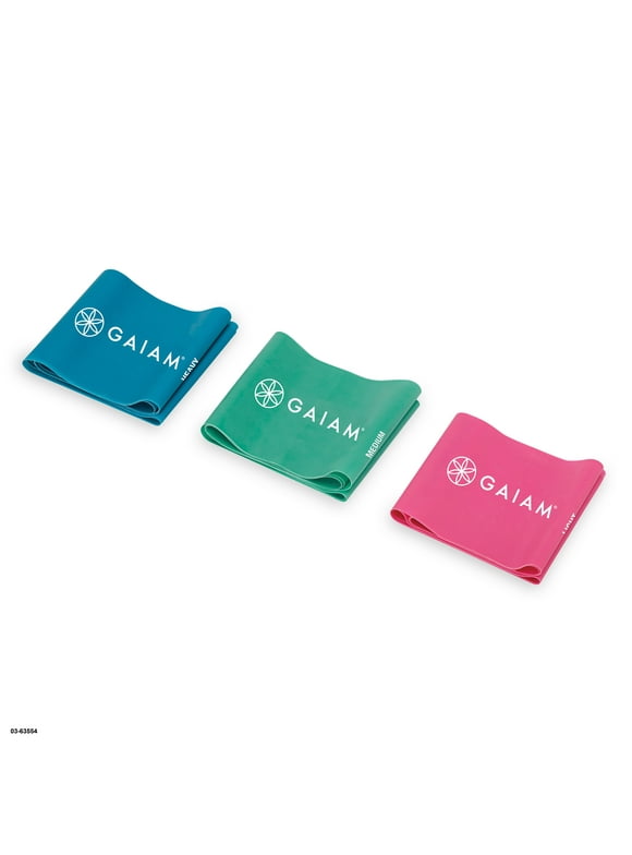 Gaiam Flat Band Kit, Rubber, Multicolor
