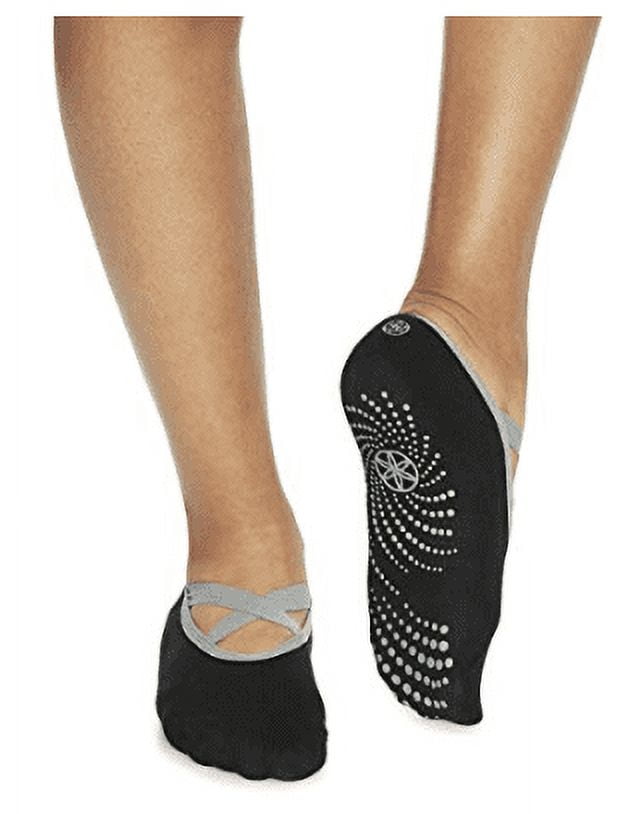 2 Pack Gaiam Grippy No Slip Yoga Socks One Size Fits Most