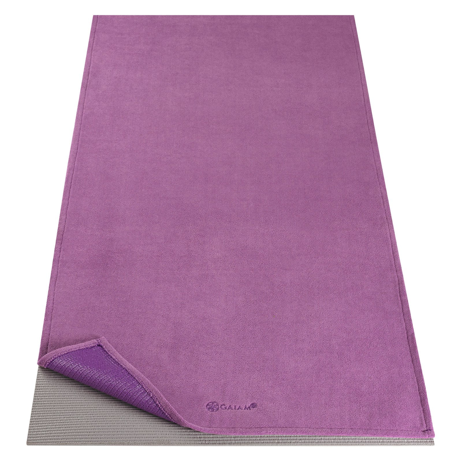 Gaiam Grippy Yoga Mat Towel, Sparkling Grape