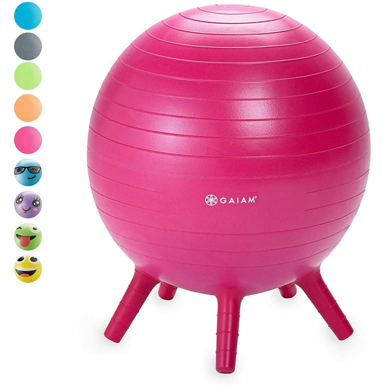 Gaiam Kids Stay-N-Play Balance Ball, Pink, 45cm