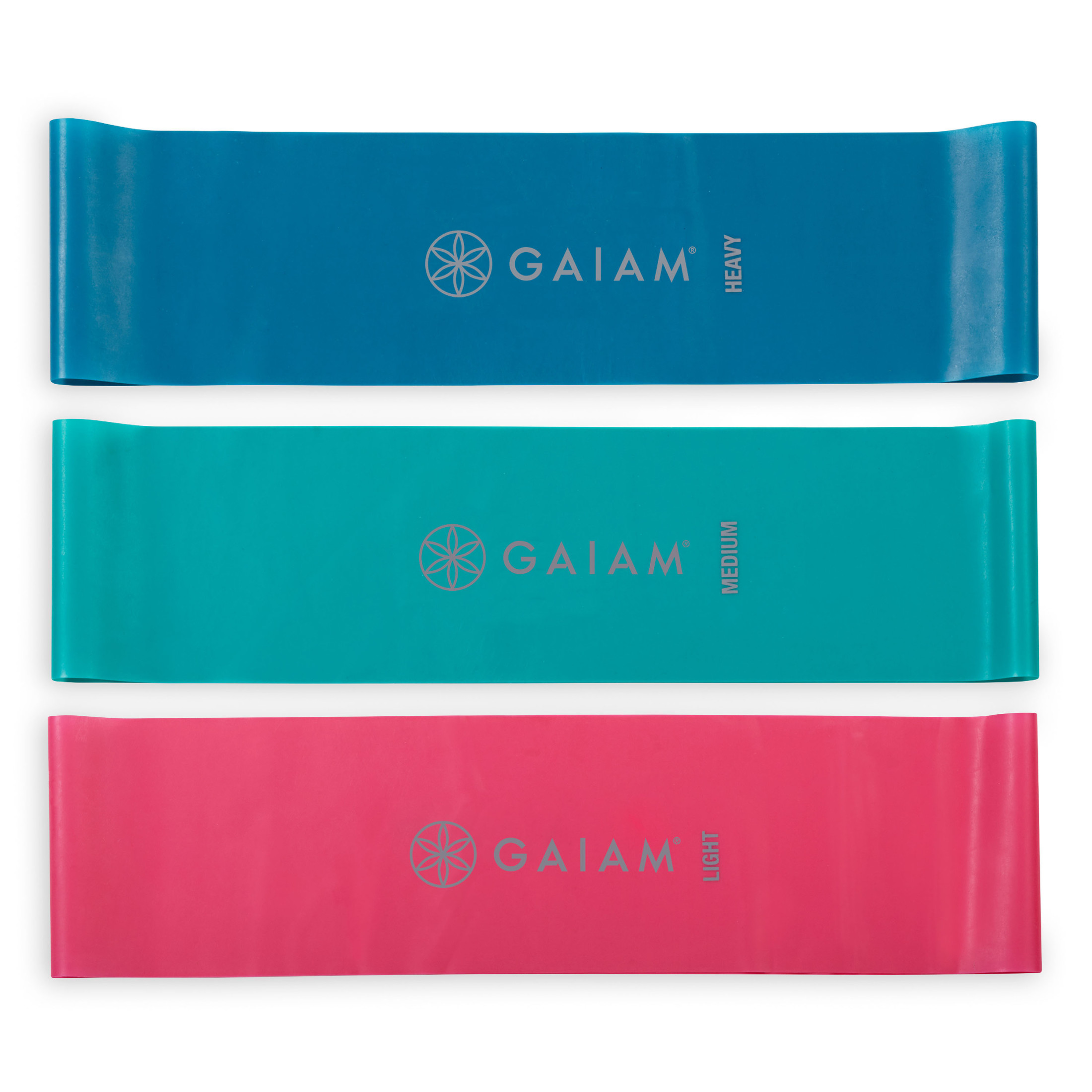 Gaiam Loop Band Kit, Includes Light, Medium and Heavy Resistance Levels, 3 Pk - image 1 of 6