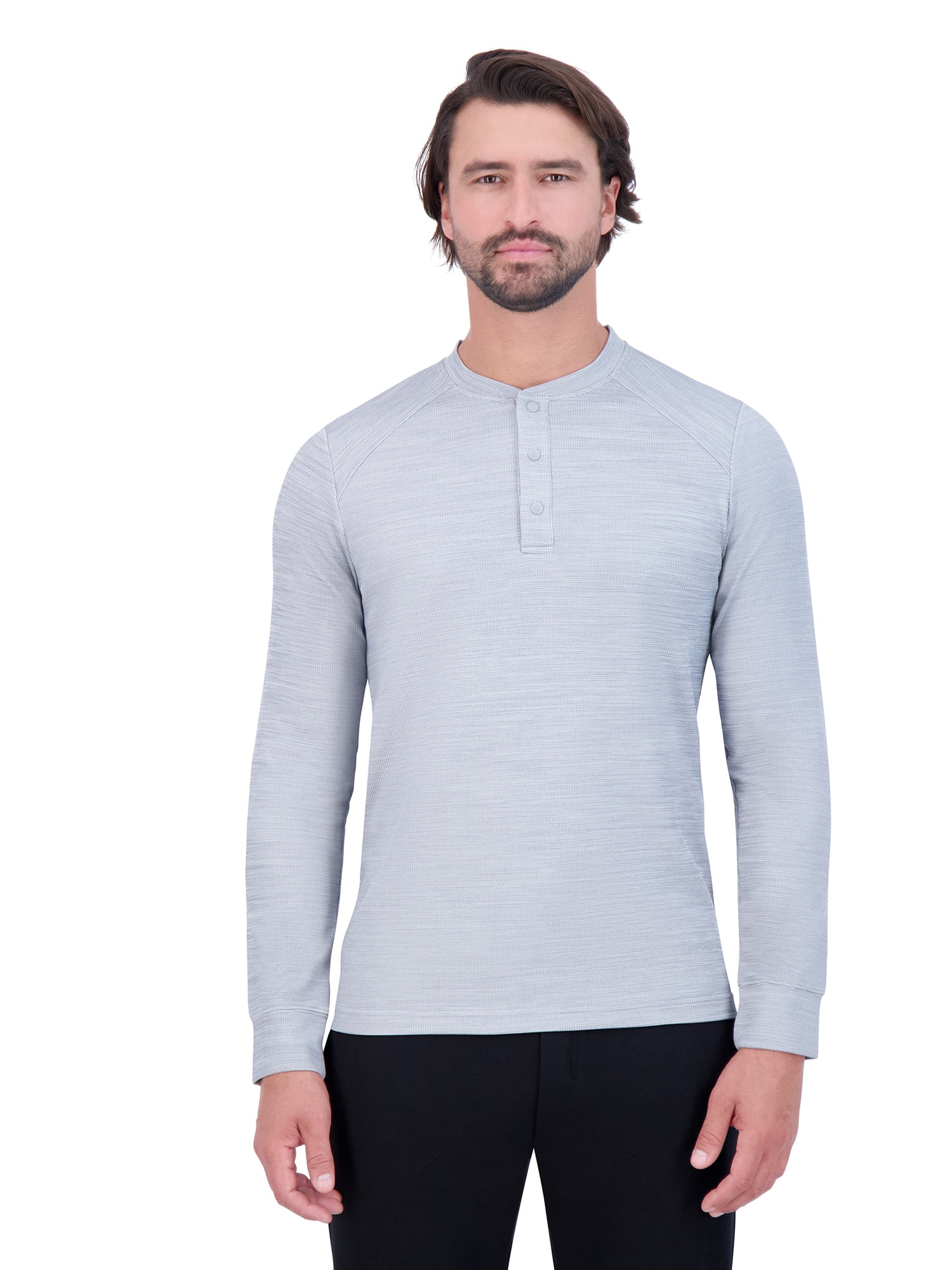 Gaiam Men's Cozy & Cool Henley Sweatshirt, Sizes S-XL 