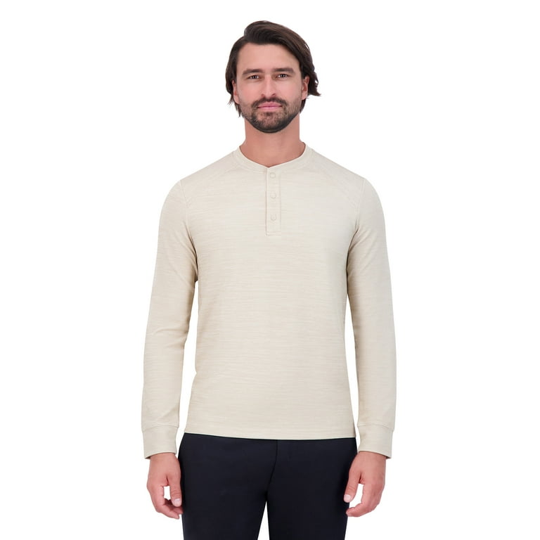 Gaiam Men's Cozy & Cool Henley Sweatshirt, Sizes S-XL 