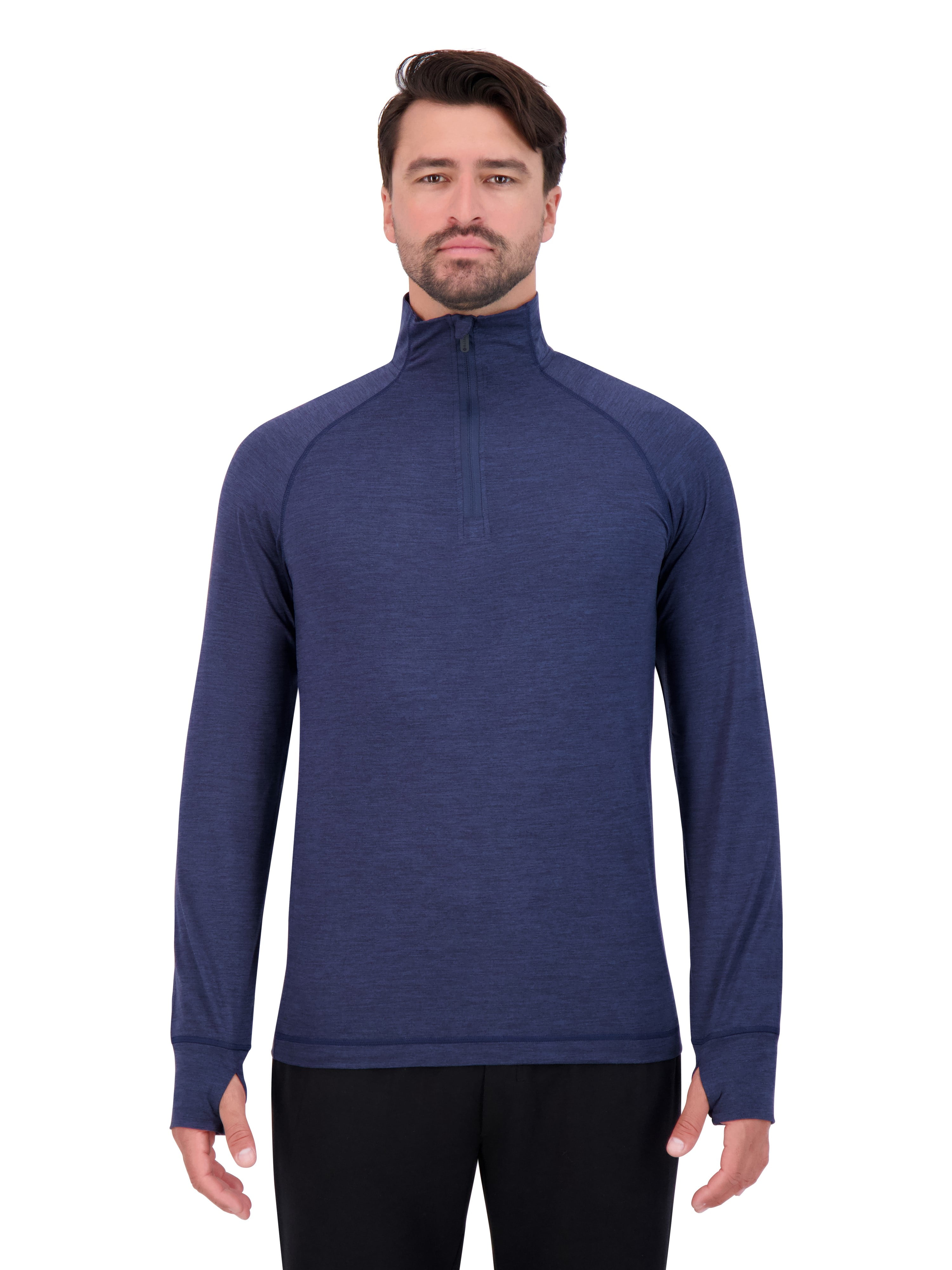 トップス Matching Long Sleeve Vitamin Mixture Gaiam men's Long Sleeve 1/4 Zip - Moisture-Wicking Pullover
