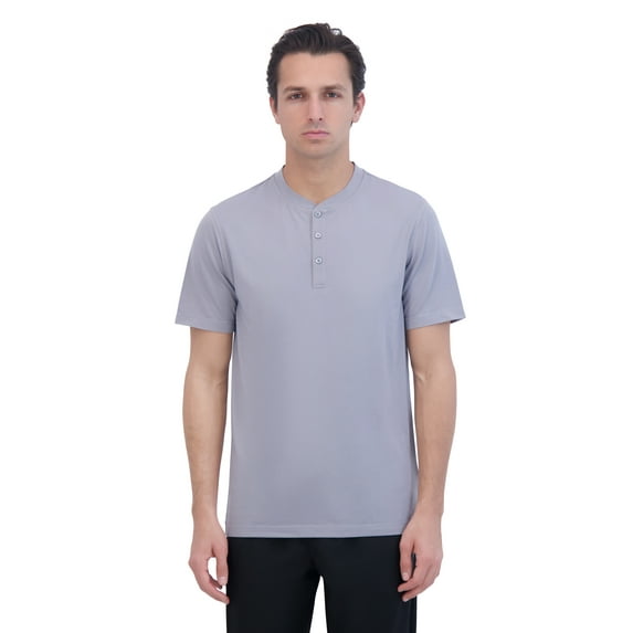 Gaiam Mens Rejuvenate Short Sleeve Henley T-Shirt, Sizes S-XL