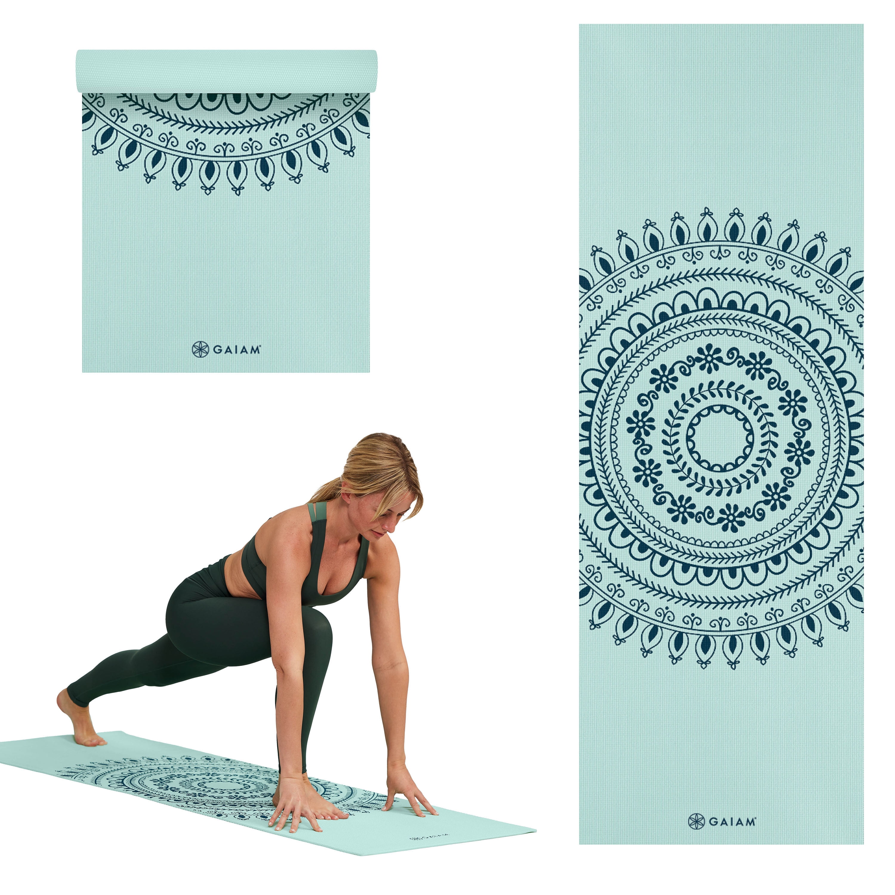 Gaiam Mint Marrakesh Yoga Mat, Non-Slip, 5mm, 1 Mat