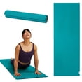 thumbnail interactive-video image 1 of Gaiam No-Slip Yoga/Pilates Mat Towel, Teal and Grey, 1 of 7