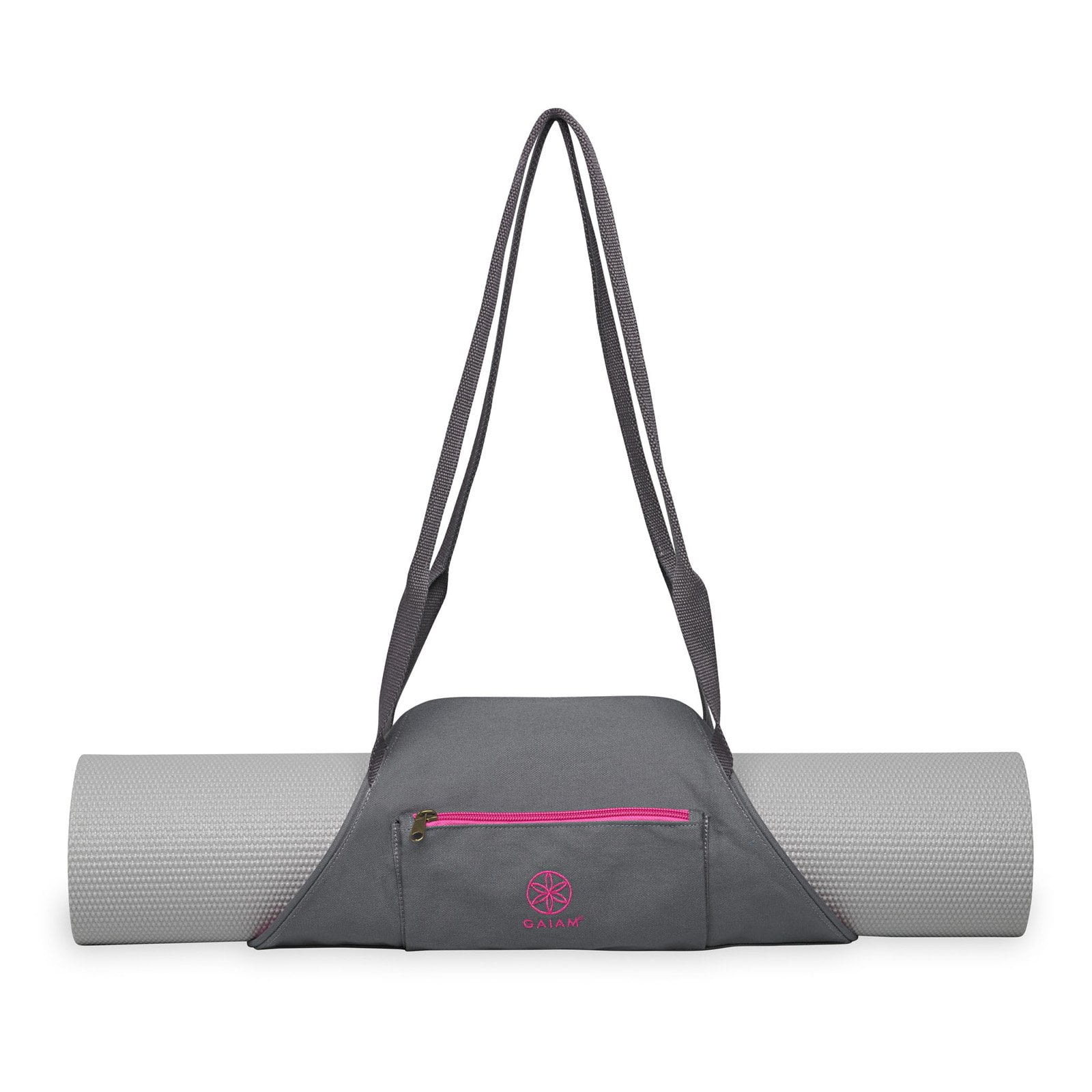 Gaiam On-The-Go Yoga Mat Carrier, Storm/Pink 