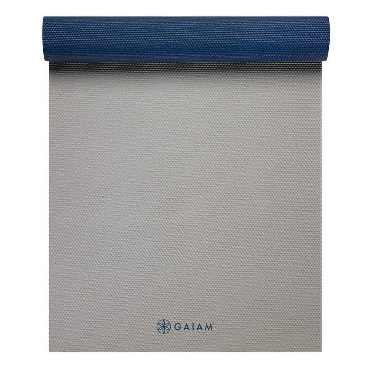 Gaiam Premium 2-Color Yoga Mat, Icy Frost, 5mm