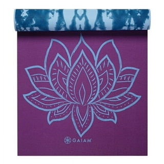 Gaiam Premium Print Reversible Yoga Mat, Reversible Kaleidoscope, 6mm