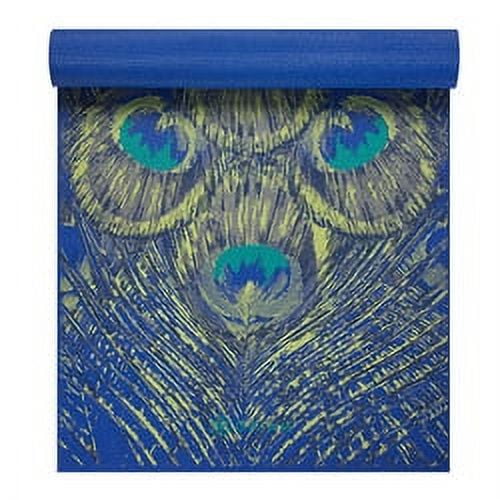 Gaiam Premium Print Yoga Mat, Sapphire Feather, 6mm