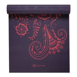 Gaiam Reversible Yoga Mat, Berry Red, 5mm 