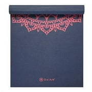 Gaiam Print Yoga Mat, Blue and Pink Marrakesh, 4 mm
