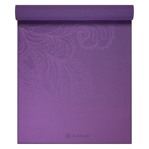 Gaiam Print Yoga Mat, Fading Flower, 3mm