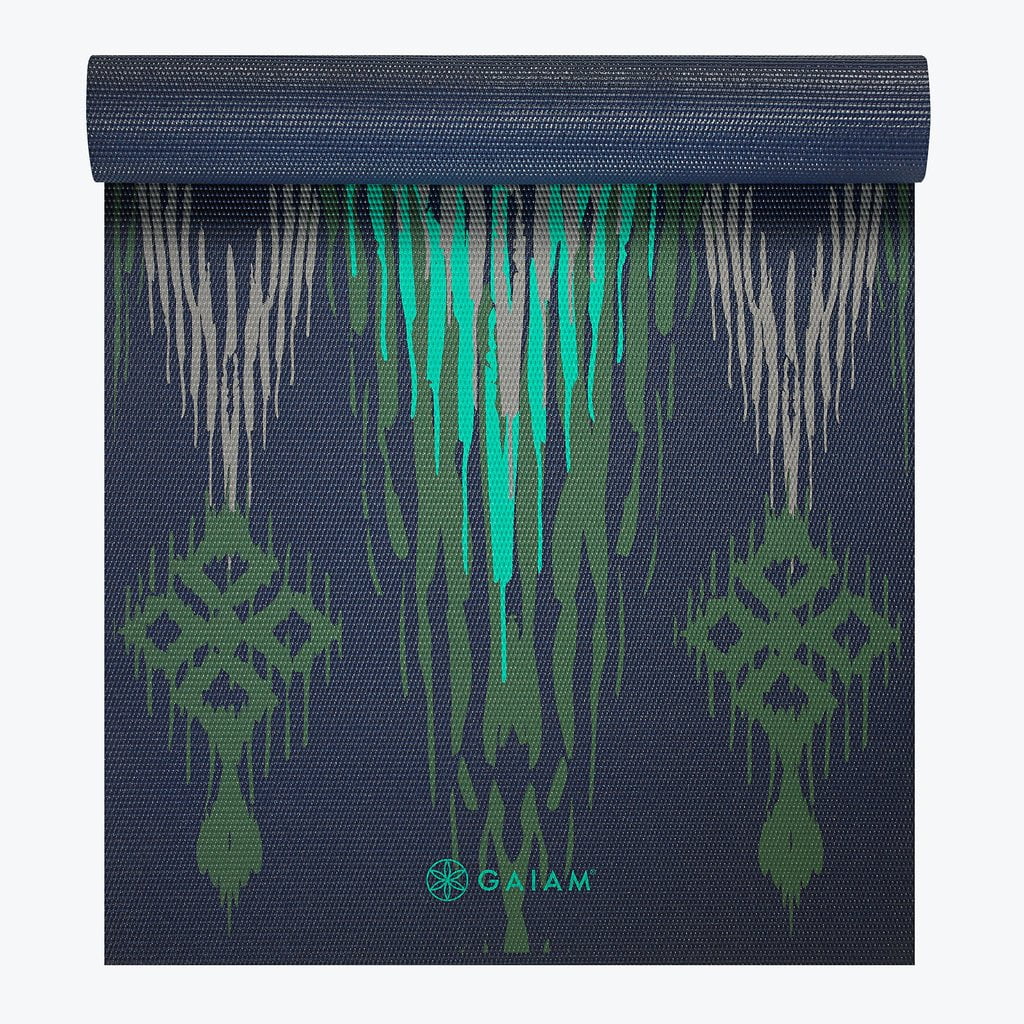 Gaiam Print Yoga Mat, Blue and Pink Marrakesh, 4 mm 